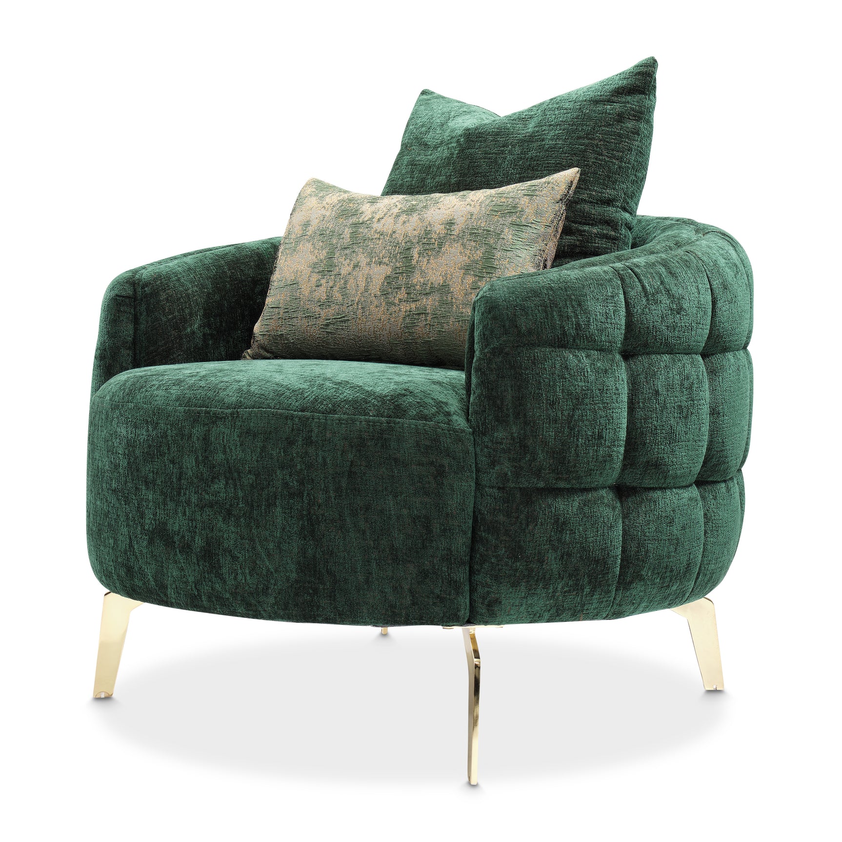 Celine Gold/Emerald Accent Chair - Ornate Home