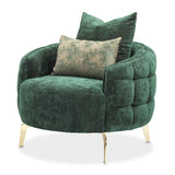 Celine Gold/Emerald Accent Chair - Ornate Home