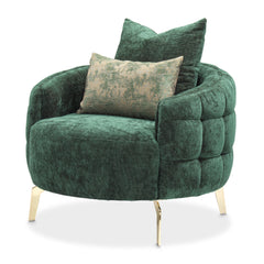 Celine Gold/Emerald Accent Chair - Ornate Home