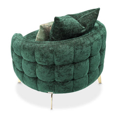 Celine Gold/Emerald Accent Chair - Ornate Home