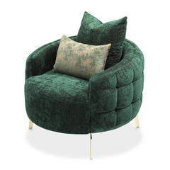 Celine Gold/Emerald Accent Chair - Ornate Home