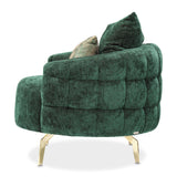 Celine Gold/Emerald Accent Chair - Ornate Home