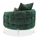Celine Gold/Emerald Accent Chair - Ornate Home