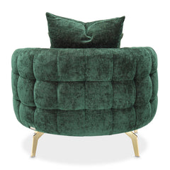 Celine Gold/Emerald Accent Chair - Ornate Home