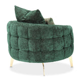 Celine Gold/Emerald Accent Chair - Ornate Home