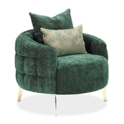 Celine Gold/Emerald Accent Chair - Ornate Home