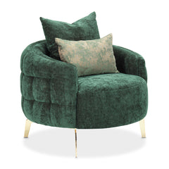Celine Gold/Emerald Accent Chair - Ornate Home