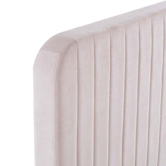 Celine Pink Channel Tufted Performance Velvet Queen Platform Bed - Ornate Home