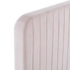 Celine Pink Channel Tufted Performance Velvet Twin Platform Bed - Ornate Home