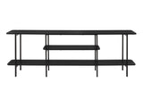 Celine Side 3 Tier Shelf Table Console in Black - Ornate Home