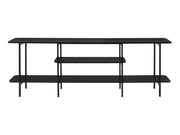 Celine Side 3 Tier Shelf Table Console in Black - Ornate Home