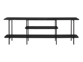 Celine Side 3 Tier Shelf Table Console in Black - Ornate Home