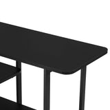 Celine Side 3 Tier Shelf Table Console in Black - Ornate Home