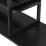 Celine Side 3 Tier Shelf Table Console in Black - Ornate Home