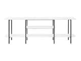 Celine Side 3 Tier Shelf Table Console in White - Ornate Home
