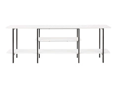 Celine Side 3 Tier Shelf Table Console in White - Ornate Home