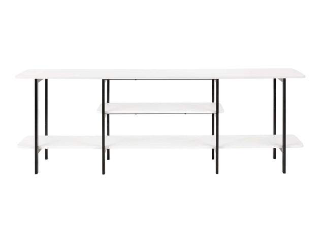 Celine Side 3 Tier Shelf Table Console in White - Ornate Home