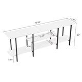 Celine Side 3 Tier Shelf Table Console in White - Ornate Home