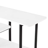 Celine Side 3 Tier Shelf Table Console in White - Ornate Home