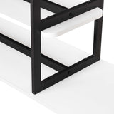 Celine Side 3 Tier Shelf Table Console in White - Ornate Home