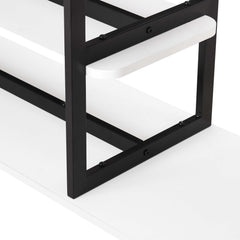 Celine Side 3 Tier Shelf Table Console in White - Ornate Home