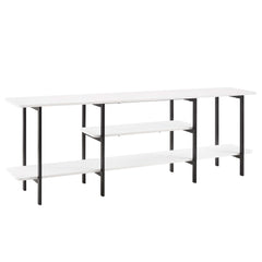 Celine Side 3 Tier Shelf Table Console in White - Ornate Home