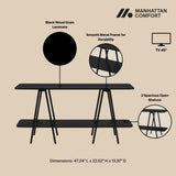 Celine Side Table Console in Black - Ornate Home