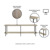 Celine Side Table Console in Grey - Ornate Home