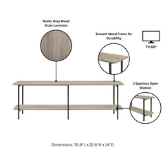 Celine Side Table Console in Grey - Ornate Home