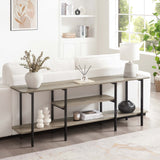 Celine Side Table Console in Rustic Grey - Ornate Home