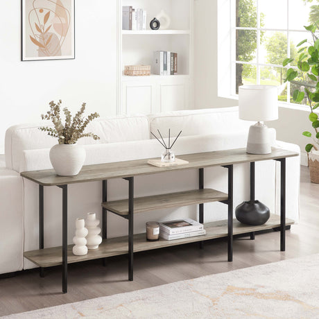Celine Side Table Console in Rustic Grey - Ornate Home