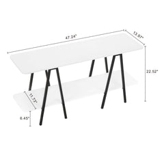 Celine Side Table Console in White - Ornate Home