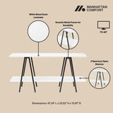 Celine Side Table Console in White - Ornate Home