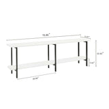 Celine Side Table Console in White - Ornate Home