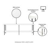 Celine Side Table Console in White - Ornate Home