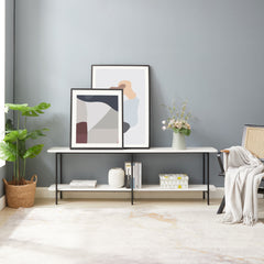 Celine Side Table Console in White - Ornate Home