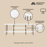 Celine Side Table Console in White - Ornate Home