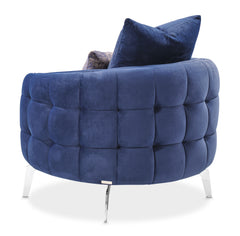 Celine Silver/Indigo Accent Chair - Ornate Home