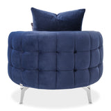 Celine Silver/Indigo Accent Chair - Ornate Home