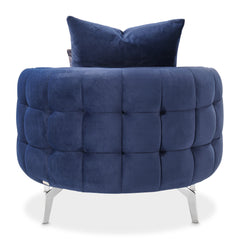 Celine Silver/Indigo Accent Chair - Ornate Home
