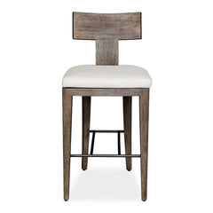Cellini Weathered Gray/White Outdoor Bar Stool - Ornate Home