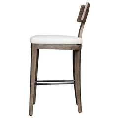 Cellini Weathered Gray/White Outdoor Bar Stool - Ornate Home