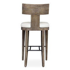 Cellini Weathered Gray/White Outdoor Bar Stool - Ornate Home