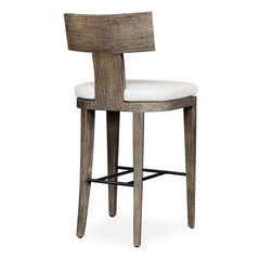 Cellini Weathered Gray/White Outdoor Bar Stool - Ornate Home