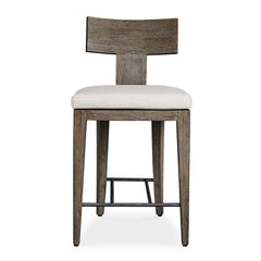 Cellini Weathered Gray/White Outdoor Counter Stool - Ornate Home