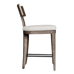 Cellini Weathered Gray/White Outdoor Counter Stool - Ornate Home
