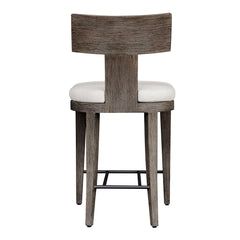 Cellini Weathered Gray/White Outdoor Counter Stool - Ornate Home