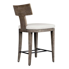 Cellini Weathered Gray/White Outdoor Counter Stool - Ornate Home
