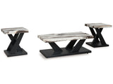 Cendill Dark Brown/White/Black Occasional Table Set (Set of 3) (Online Special Price) - Ornate Home
