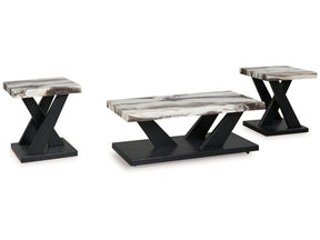 Cendill Dark Brown/White/Black Occasional Table Set (Set of 3) (Online Special Price) - Ornate Home